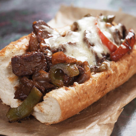 Image of Délicieux sandwich au bifteck de Philadelphie 
